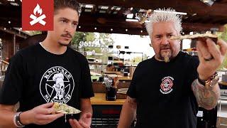 Guy Fieri hosts a PIZZA THROWDOWN with Antonia Lofaso, Christian Petroni, Aaron May, & Hunter Fieri