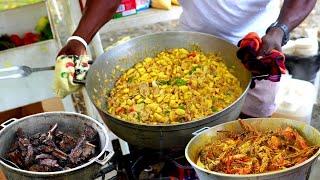 FOOD HEAVEN in Jamaica!! Tons Of Meat!! Biggest River Food Festival!!