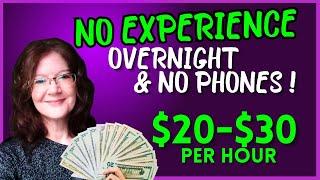 A NO EXPERIENCE, NO PHONE, OVERNIGHT + WEEKENDS REMOTE JOB!  Make $20-$30/Hr Work From Home Jobs