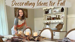 COZY FALL DECORATING IDEAS | DINING ROOM DECORATE WITH ME | AUTUMN DECOR | DINING ROOM MINI-TOUR