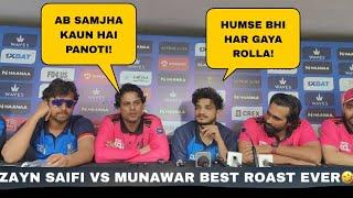 Zayn Saifi Vs Munawar Faruqui BEST ROAST  Press Conference Of ECL SEASON 2