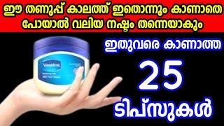 Vaseline കൊണ്ടുള്ള ഇത്രയും ഉപയോഗങ്ങൾ ഇതുവരെ കണ്ടിട്ടുണ്ടോ| Vaseline uses at home| Vaseline tips