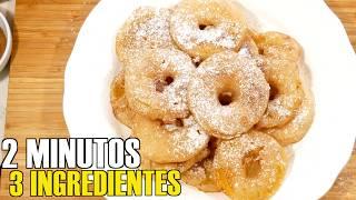 3 Ingredientes El Dulce de Manzana más rico y fácil (buñuelos)