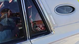 Pinstriping on a 1982' Lincoln (On Glass)