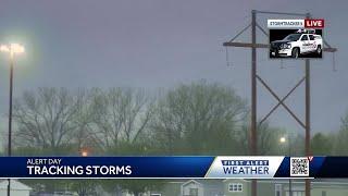 Nick Bender tracking storms near Lawrence, Kansas