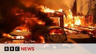 Night-time curfew imposed in fire-hit areas of Los Angeles | BBC News