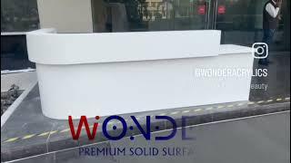 Reception Counter Crafted with Wonder Solid Surface