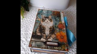 Cat lover's handmade junk journal