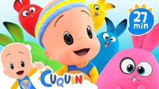 The amazing bunny race!   learn with Cuquin! | videos & cartoons for babies | Educational Videos