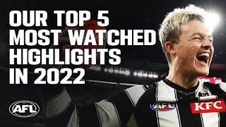 Merry Christmas | Our top five most watched match highlights of 2022 | AFL