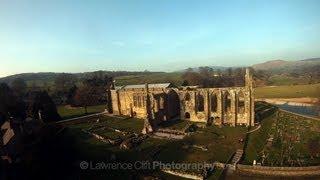 Aerial footage of Bolton Abbey