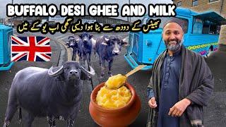 Shopping For Buffalo Desi Ghee And Milk In Uk  | Trying Best Street Food