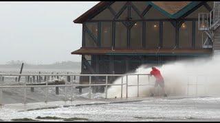 Hurricane Helene from Cedar Key, FL - massive storm surge wxpected