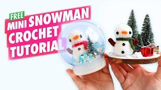 Easy 1 Hour Crochet Winter Snowman Tutorial - Free Christmas Amigurumi Pattern for Beginners