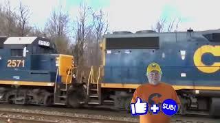 2 Canadian National Engines Pull CSX Train! NS Freight Train w DPU Alright! CSX Train DPU Much More!