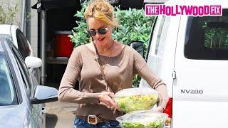 Melanie Griffith Takes Her & Antonio Banderas's Daughter Stella Out To Pick Up Lunch For Mothers Day