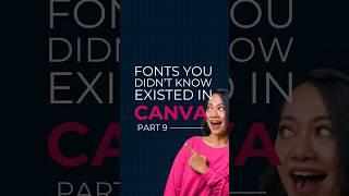 Canva's hidden fonts you didn't know Part 8 #Canvadesign #Canvatips