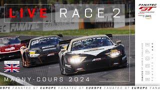 LIVE | Race 2 | Magny-Cours | Fanatec GT Europe 2024 (English)