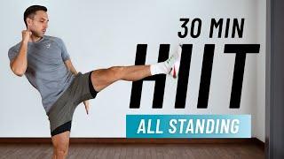 30 Min Intense All Standing HIIT | Burn 500 Calories (No Equipment, No Repeat)