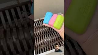 Movable soap cutting shredder machine running fast #shredder #satisfying #soap #metalshredder #cute