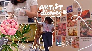 artist diaries  ceramics, making art for fun, sprucing up my studio, calendar preorders!