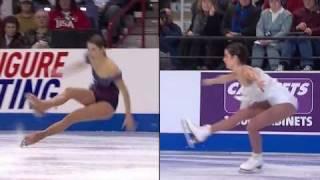 Two Triple Lutz Jumps by Alissa Czisny's, side by side