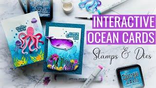 Interactive Ocean Cards, Using Stamps or Dies: Midnight Escapes