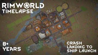 [4K] Pure Vanilla Experience - Crash Landing To Ship Launch | RimWorld 1.3 Timelapse