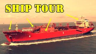 TOUR OF A SHIP - MAIN DECK - ON MERCHANT NAVY LPG TANKER