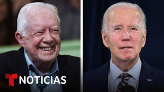 Biden llama "líder extraordinario" a Carter al conocer la noticia de su muerte | Noticias Telemundo