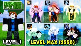 Noob to Pro Level 1 To Max Using Ice Fruits | Unlock God Human & All Race Aweken V4  In Blox Fruits