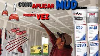 como aplicar mud masa para drywall aqui te explico los pasos