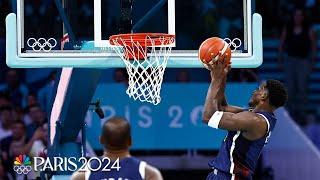 LeBron James finds Anthony Edwards for buzzer-beating alley-oop | Paris Olympics | NBC Sports