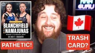 THE MMA GURU LAUGHS REACTING TO ANOTHER WMMA MAIN EVENT FOR THE UPCOMING UFC CANADA CARD!