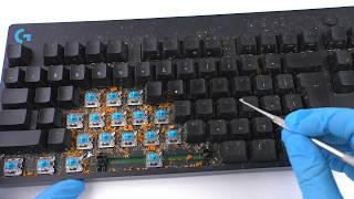 Cleaning The Dirtiest Gamer Keyboard!