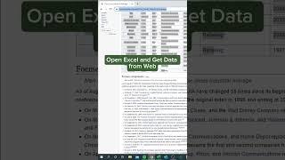 Get Data from Web in Excel‼️ #excel