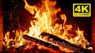  Cozy Fireplace 4K (12 HOURS). Fireplace with Crackling Fire Sounds. Crackling Fireplace 4K