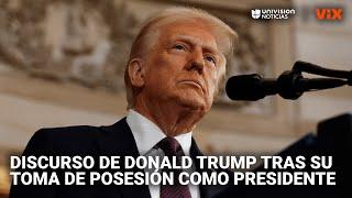 Discurso completo de Donald Trump tras su toma de posesión como nuevo presidente de EEUU