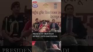 President Droupadi Murmu Gets Emotional as Visually Impaired Students Sing Birthday Wishes