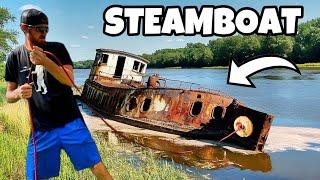 This Early 1900’s Sunken Steamboat is Absolutely LOADED! (Magnet Fishing)