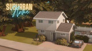 Tiny Suburban Home For A Single Sim || Sims 4 Speedbuild || CC