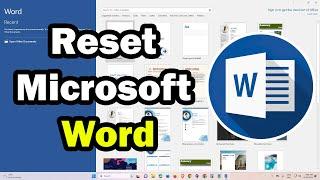 How to Reset Microsoft Word to Default Settings - 2024