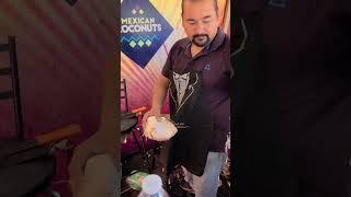 Amazing knife skills!  Coconut vendor in Mazatlan, Mexico