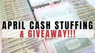 CASH STUFFING MONEY BINDERS | APRIL 2022 | GIVEAWAY VIDEO! | JORDAN BUDGETS