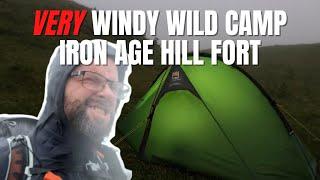 VERY WINDY SOLO WILD CAMP on an Iron Age HILL FORT | Wild Country Helm Compact 1