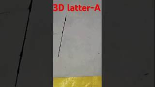 3D latter-A#easydrawing #trending