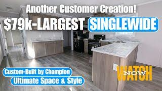 Customized Largest Single-Wide by Champion! | Modular Home Tour | Affordable Mobile Living