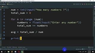 How to find average of N numbers in Python