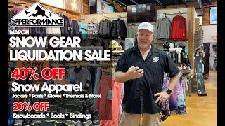 SNOW GEAR BLOWOUT – 40% OFF! Limited Time Sale at Performance Ski & Surf