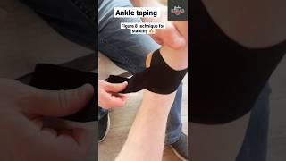 Try this!! Ankle taping for stability: Kinesiology Tape #athlete #ankle #support #sports